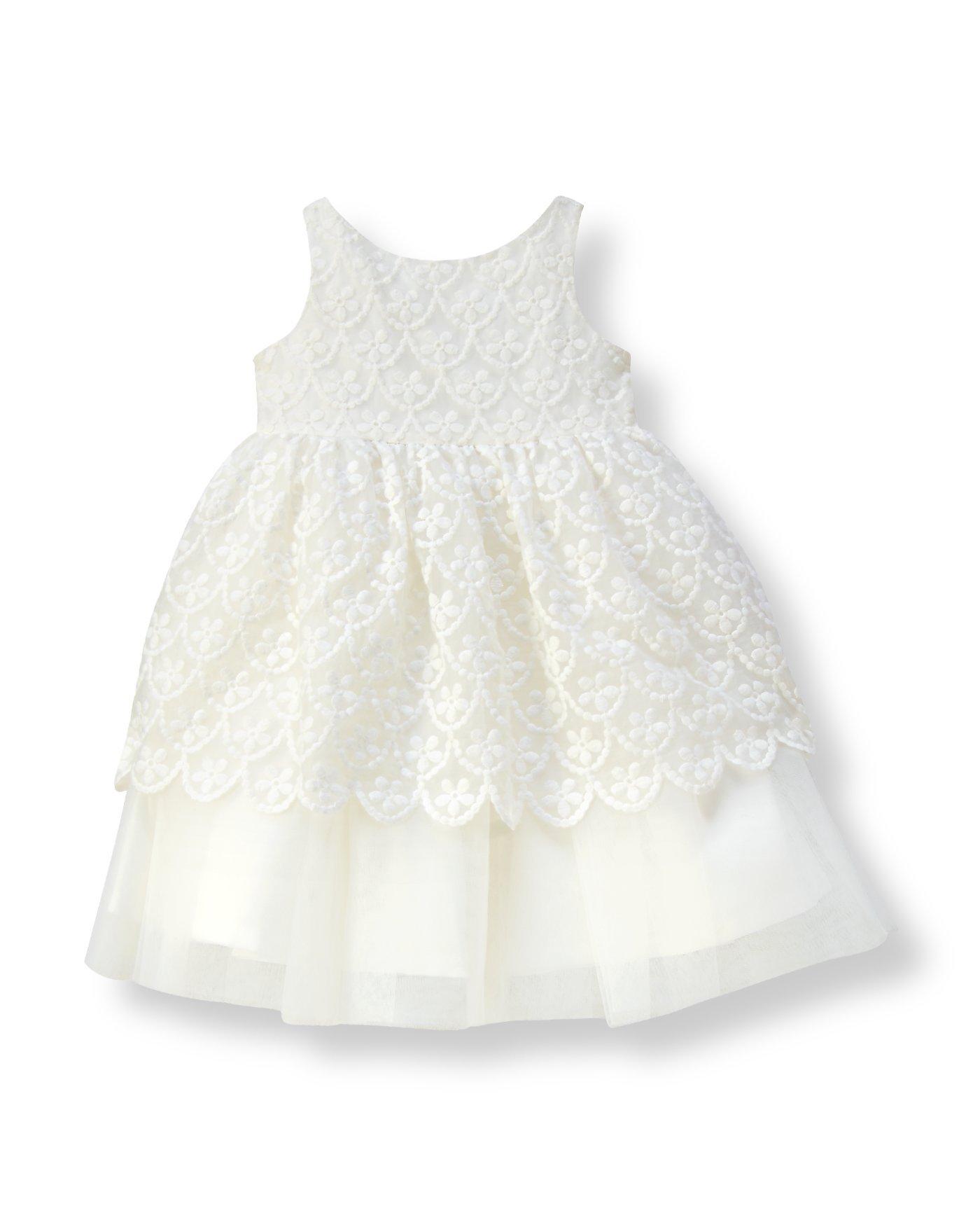 Girl White Floral Organza Dress by ...